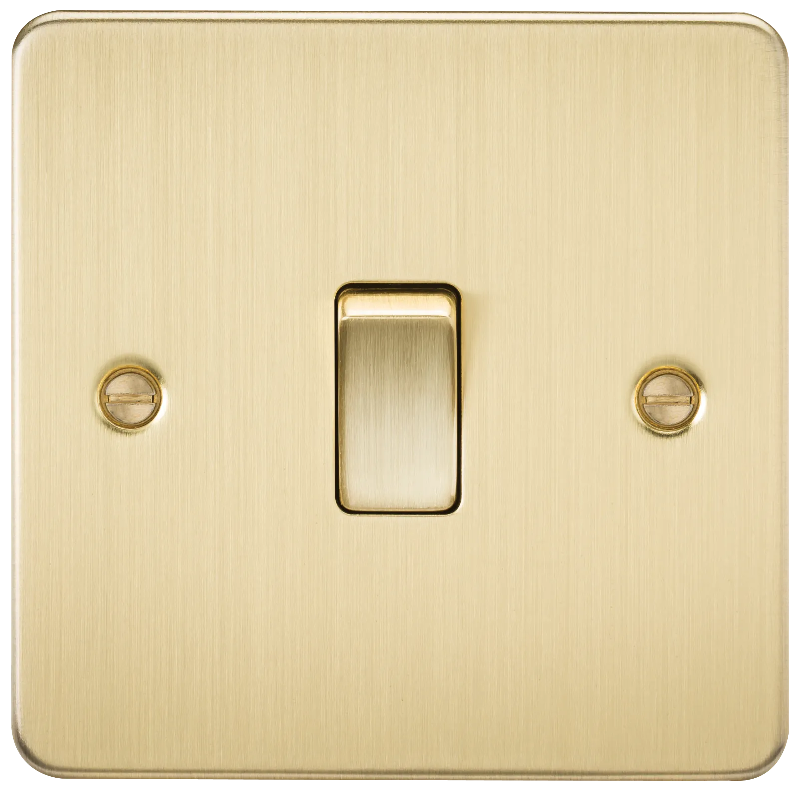 Knightsbridge FP8341BB Flat Plate 20A 1G DP Switch - Brushed Brass