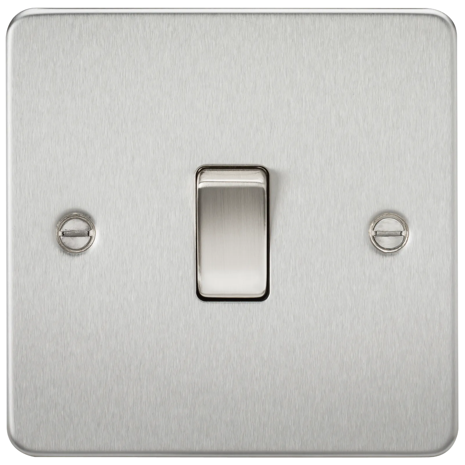 Knightsbridge FP8341BC Flat Plate 20A 1G DP Switch - Brushed Chrome