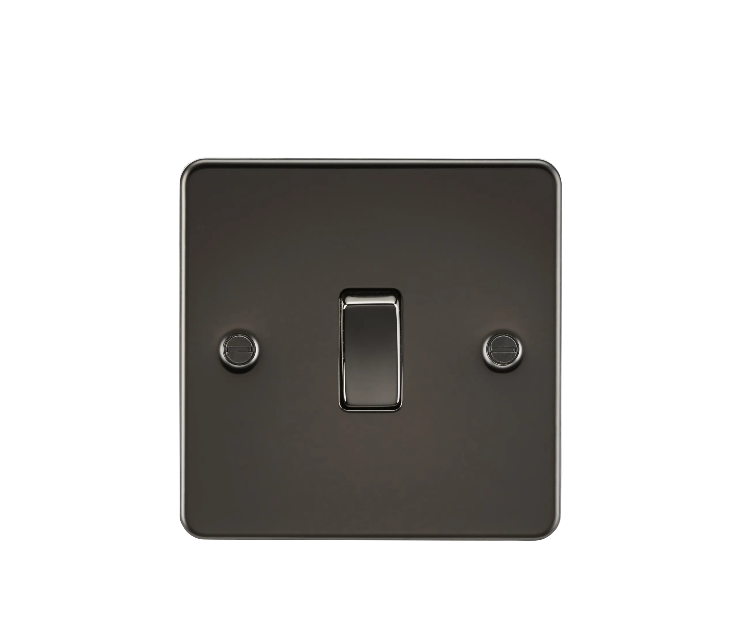 Knightsbridge FP8341GM Flat Plate 20A 1G DP Switch - Gunmetal