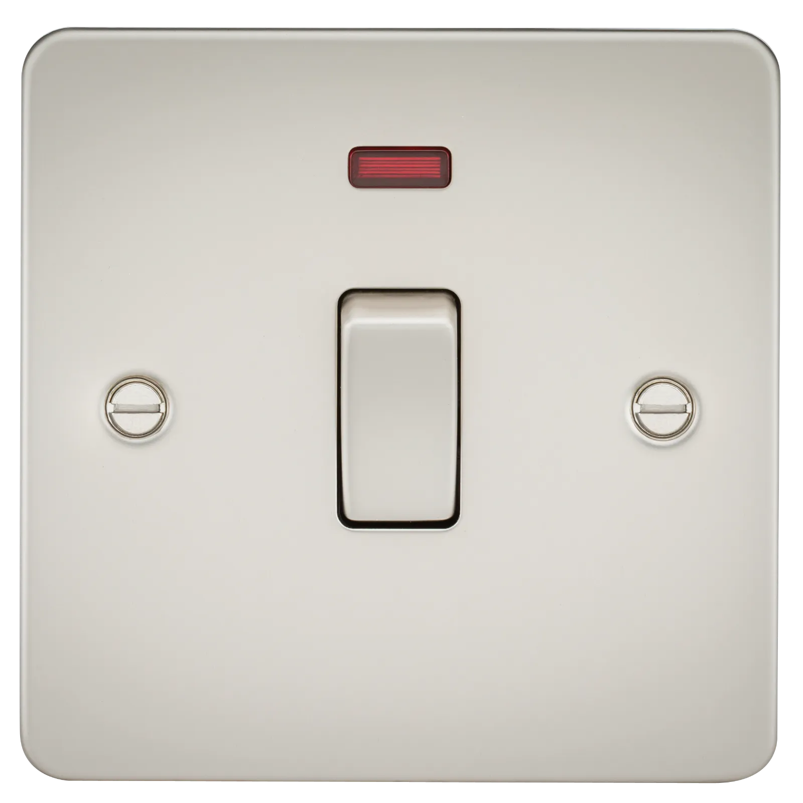 Knightsbridge FP8341NPL Flat Plate 20A 1G DP Switch   Neon - Pearl