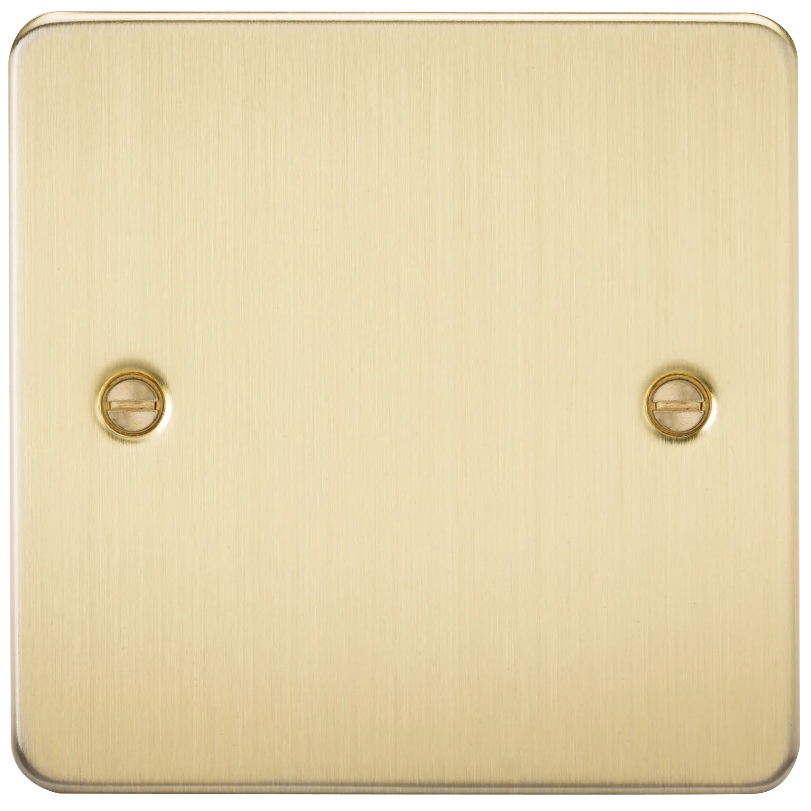 Knightsbridge FP8350BB Flat Plate 1G Blanking Plate - Brushed Brass