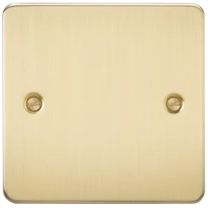 Knightsbridge FP8350BB Flat Plate 1G Blanking Plate - Brushed Brass