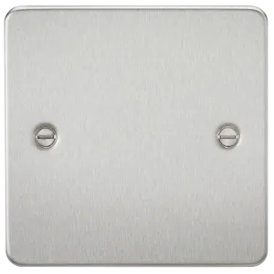 Knightsbridge FP8350BC Flat Plate 1G Blanking Plate - Brushed Chrome