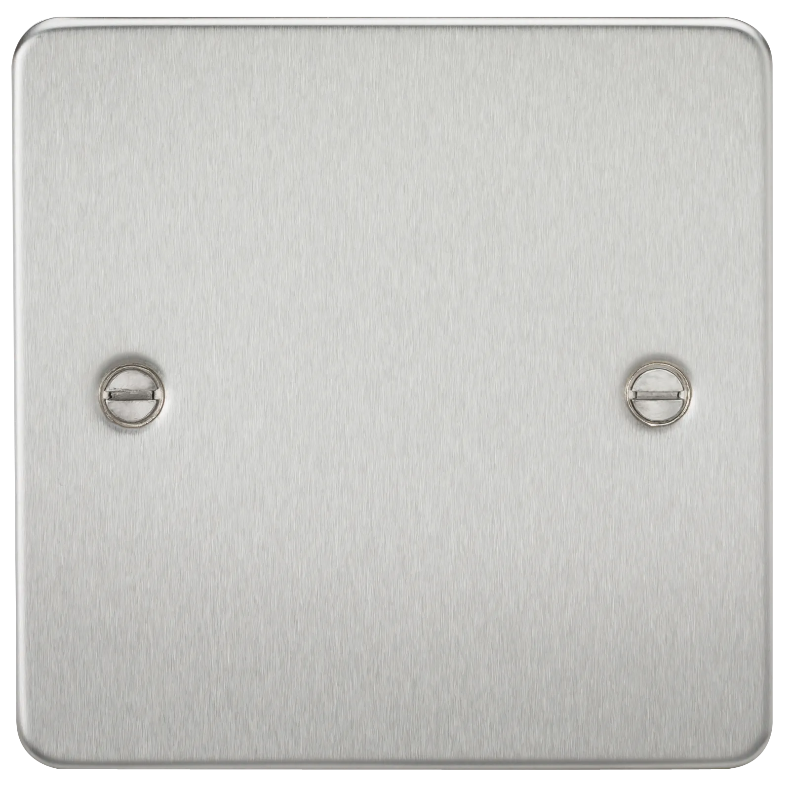 Knightsbridge FP8350BC Flat Plate 1G Blanking Plate - Brushed Chrome