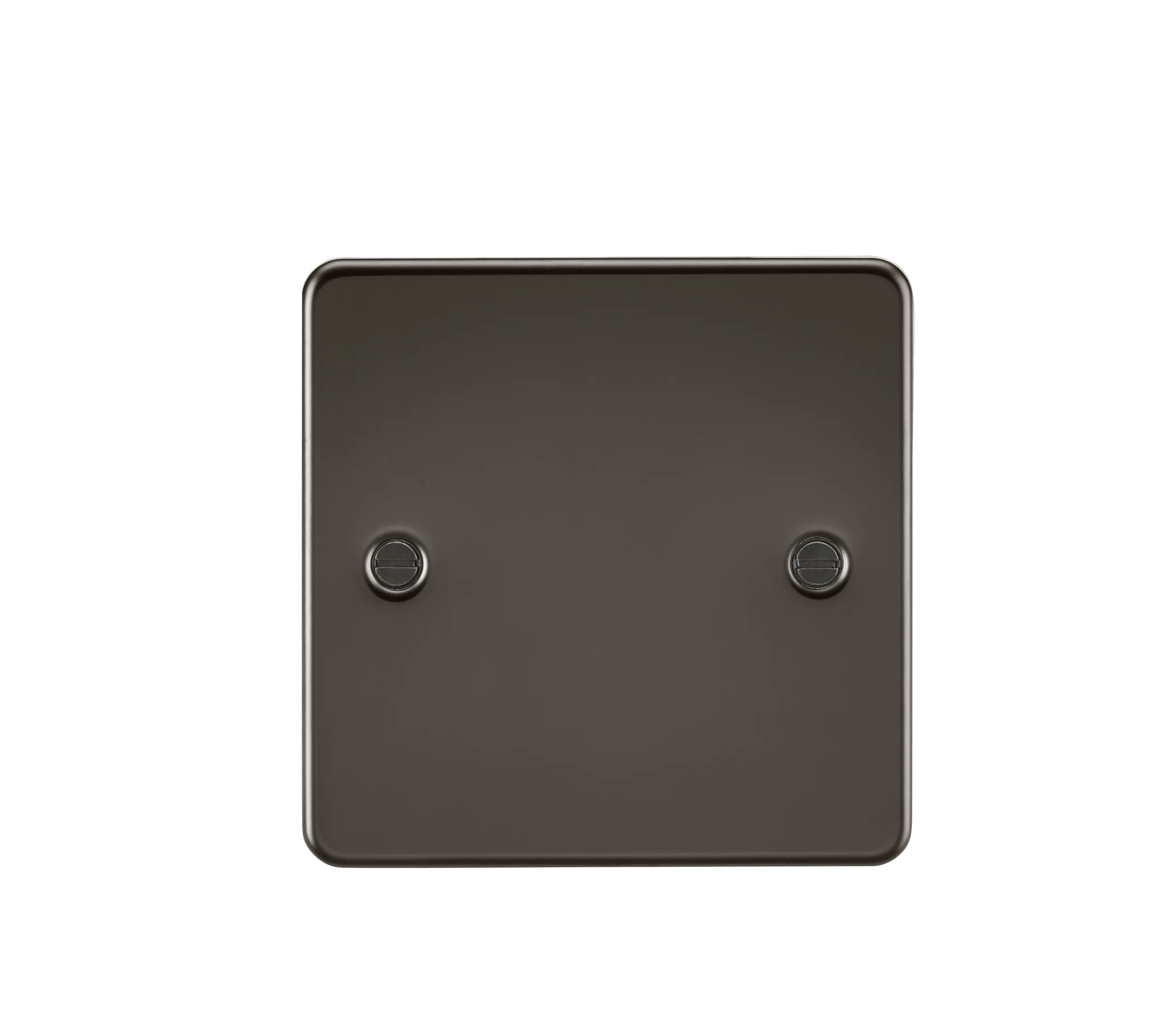 Knightsbridge FP8350GM Flat Plate 1G Blanking Plate - Gunmetal