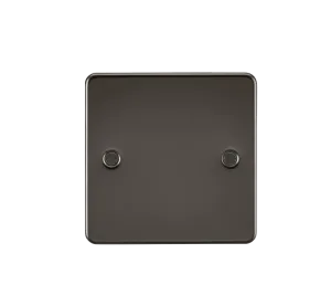 Knightsbridge FP8350GM Flat Plate 1G Blanking Plate - Gunmetal
