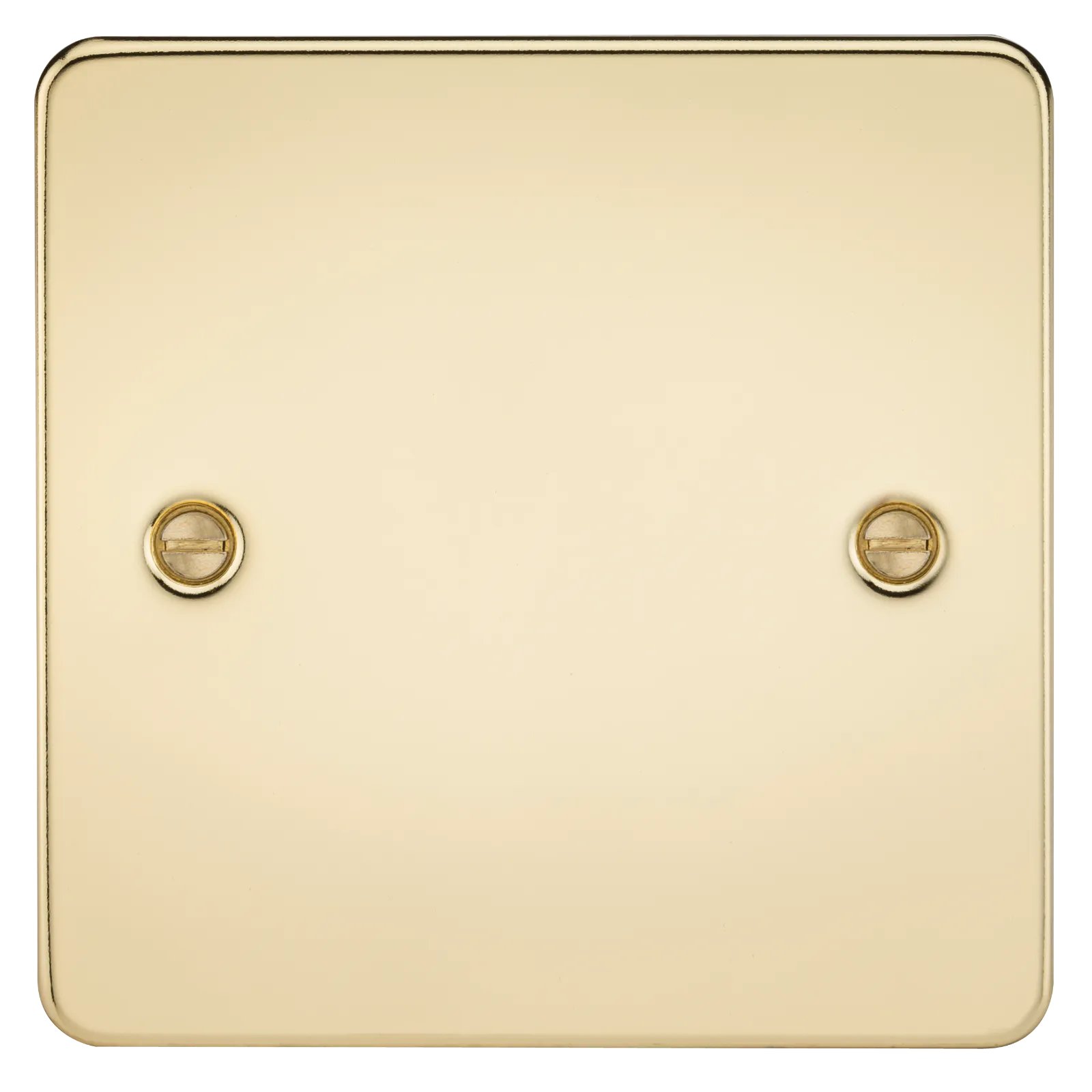 Knightsbridge FP8350PB Flat Plate 1G Blanking Plate - Polished Brass