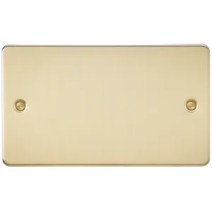 Knightsbridge FP8360BB Flat Plate 2G Blanking Plate - Brushed Brass