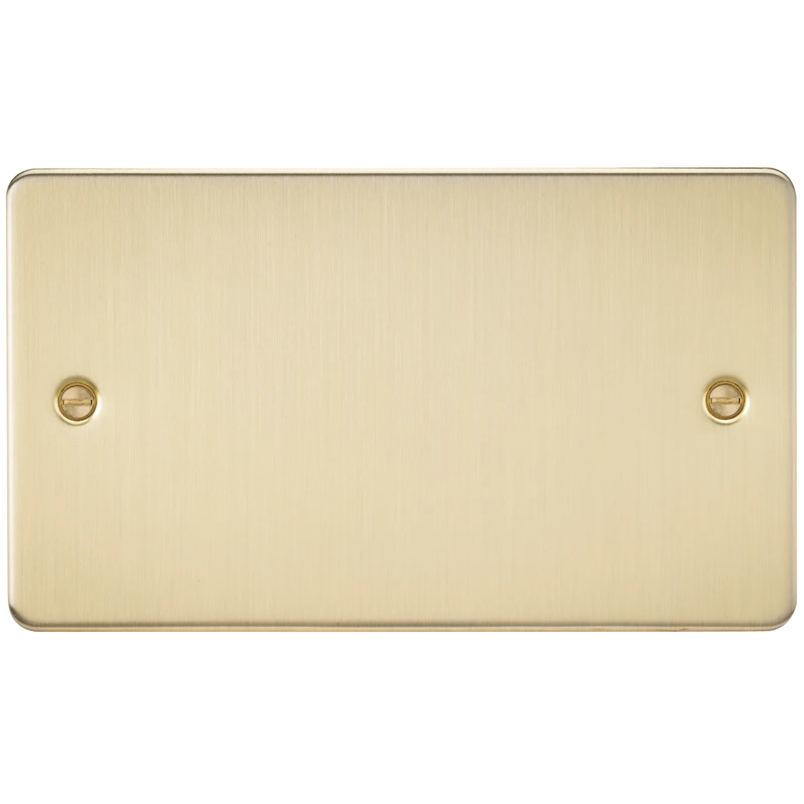 Knightsbridge FP8360BB Flat Plate 2G Blanking Plate - Brushed Brass