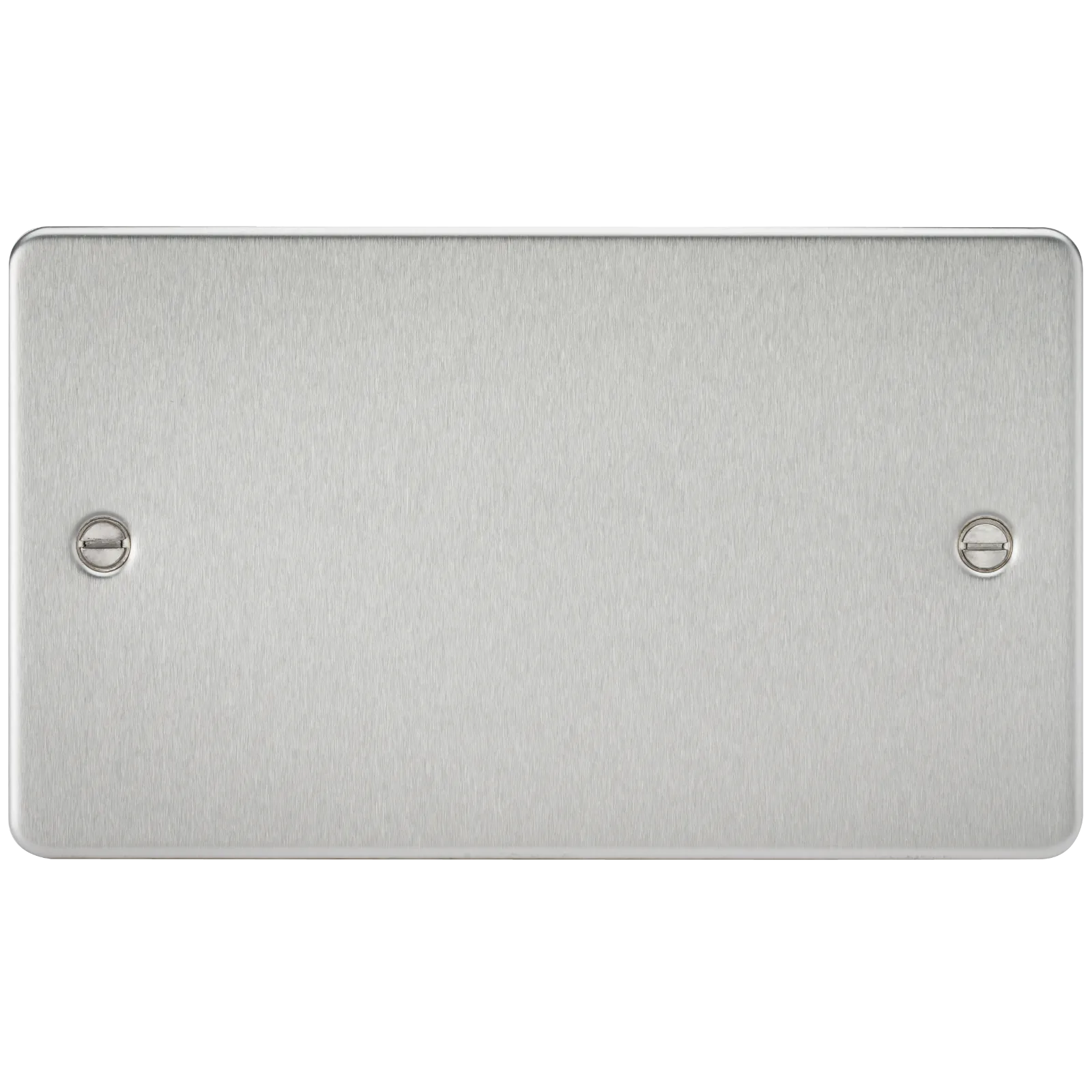 Knightsbridge FP8360BC Flat Plate 2G Blanking Plate - Brushed Chrome