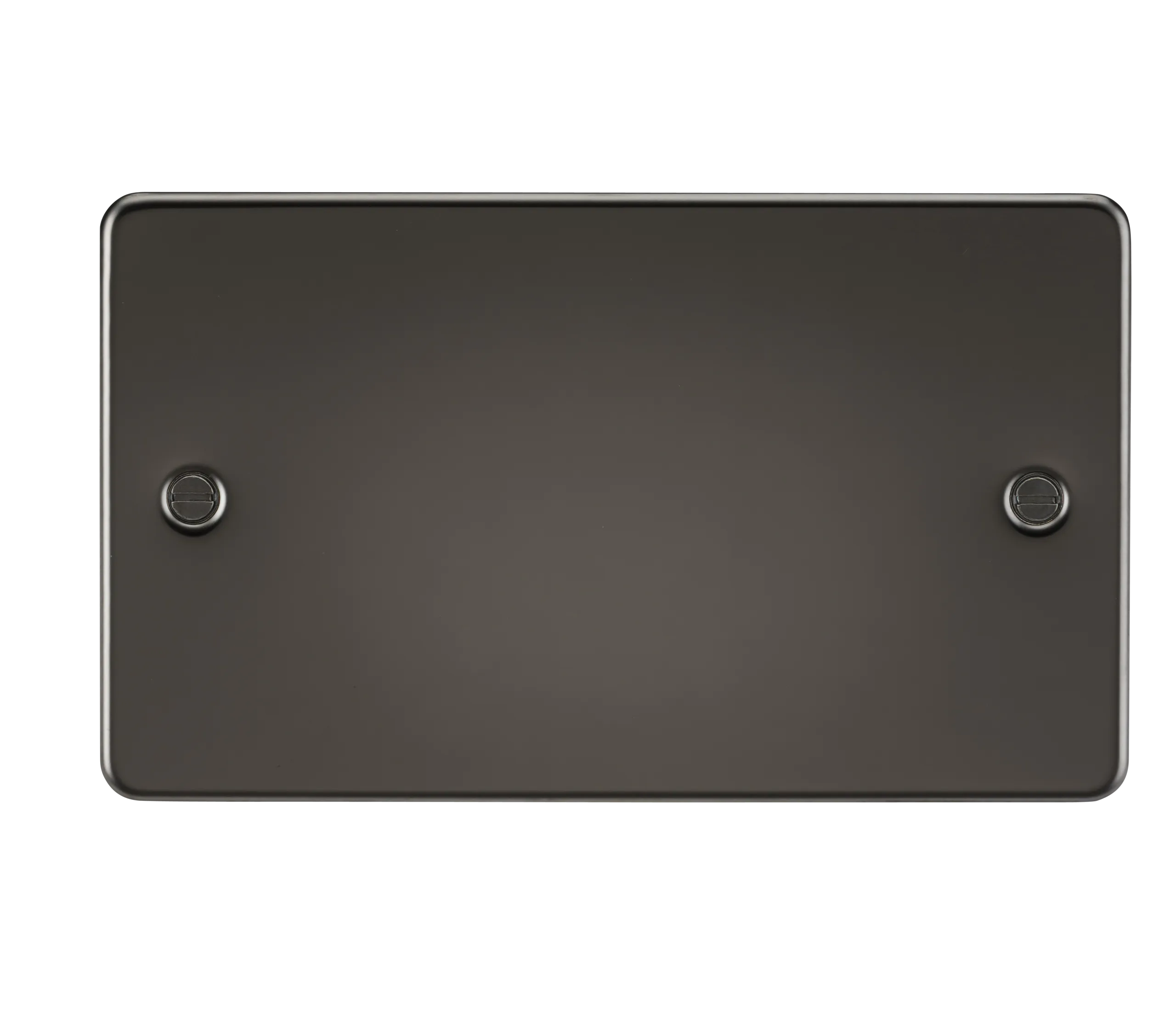Knightsbridge FP8360GM Flat Plate 2G Blanking Plate - Gunmetal