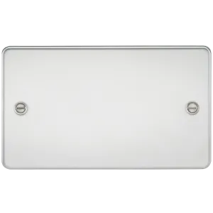 Knightsbridge FP8360PC Flat Plate 2G Blanking Plate - Polished Chrome