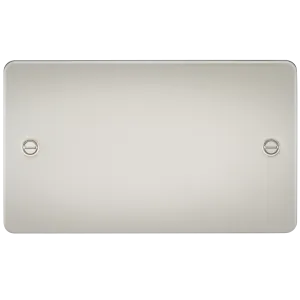 Knightsbridge FP8360PL Flat Plate 2G Blanking Plate - Pearl
