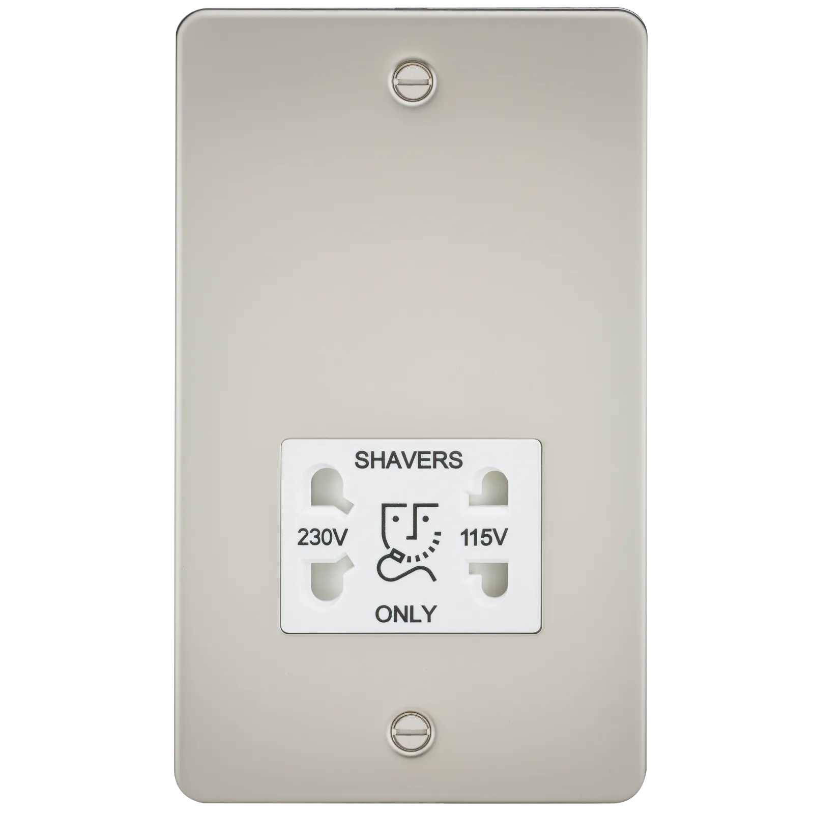 Knightsbridge FP8900PLW Flat Plate 115/230V Dual Voltage Shaver - Pearl   White Insert