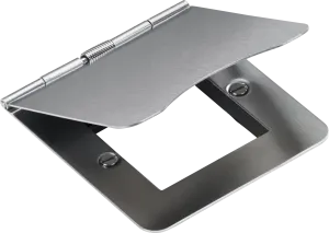 Knightsbridge FPF2GBC Flat Plate 2G Modular Floor Plate - Brushed Chrome