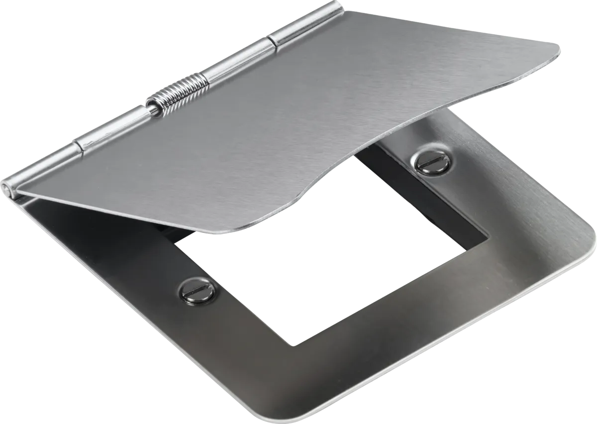 Knightsbridge FPF2GBC Flat Plate 2G Modular Floor Plate - Brushed Chrome