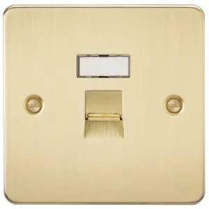 Knightsbridge FPRJ45BB Flat Plate RJ45 Network Outlet - Brushed Brass