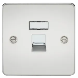 Knightsbridge FPRJ45PC Flat Plate RJ45 Network Outlet - Polished Chrome