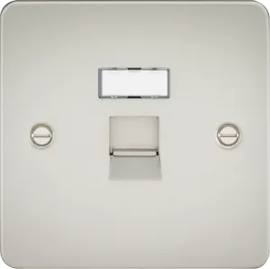 Knightsbridge FPRJ45PL Flat Plate RJ45 Network Outlet - Pearl