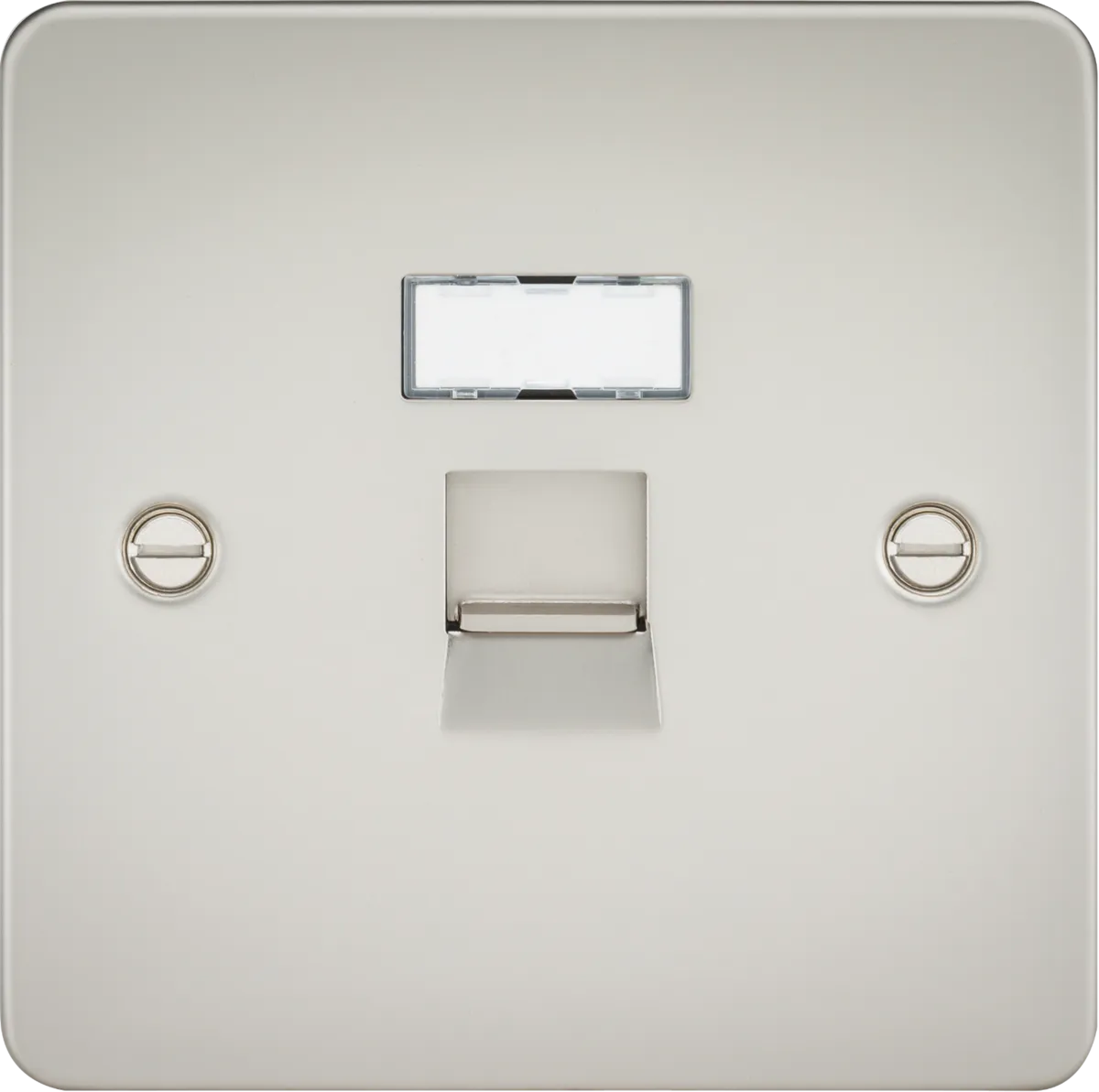 Knightsbridge FPRJ45PL Flat Plate RJ45 Network Outlet - Pearl