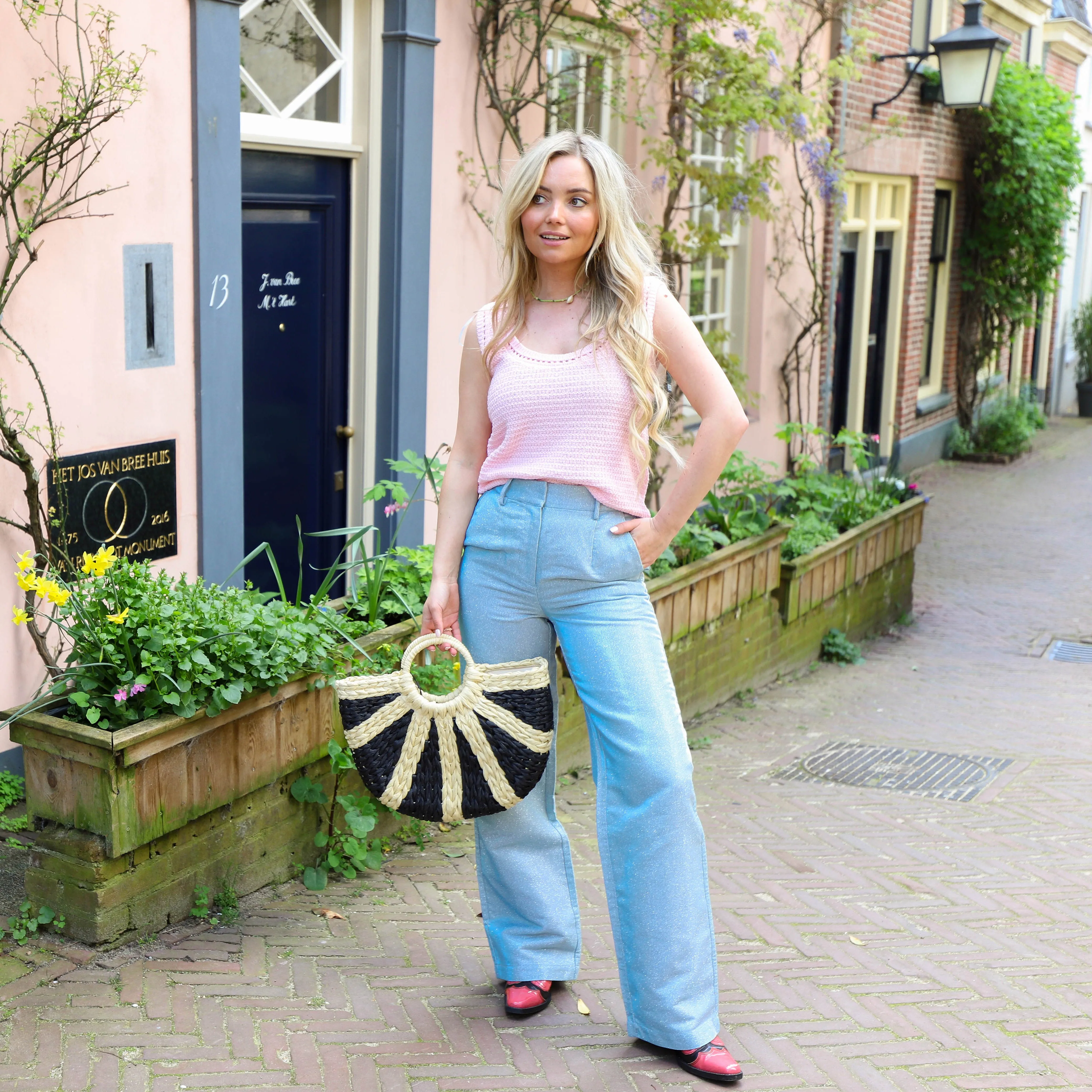 Koe reversible top pink