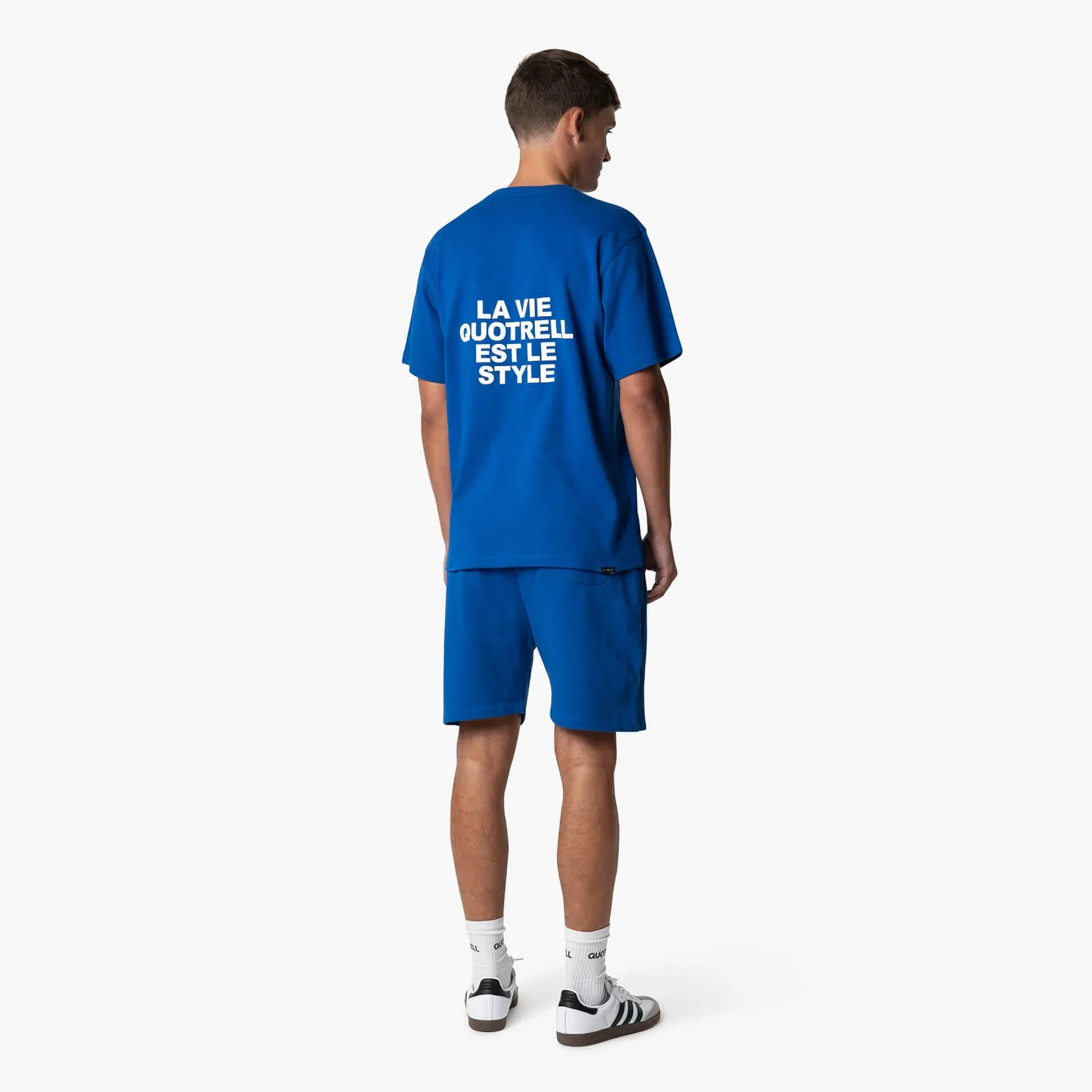 LA VIE T-SHIRT | COBALT/WHITE