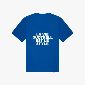 LA VIE T-SHIRT | COBALT/WHITE
