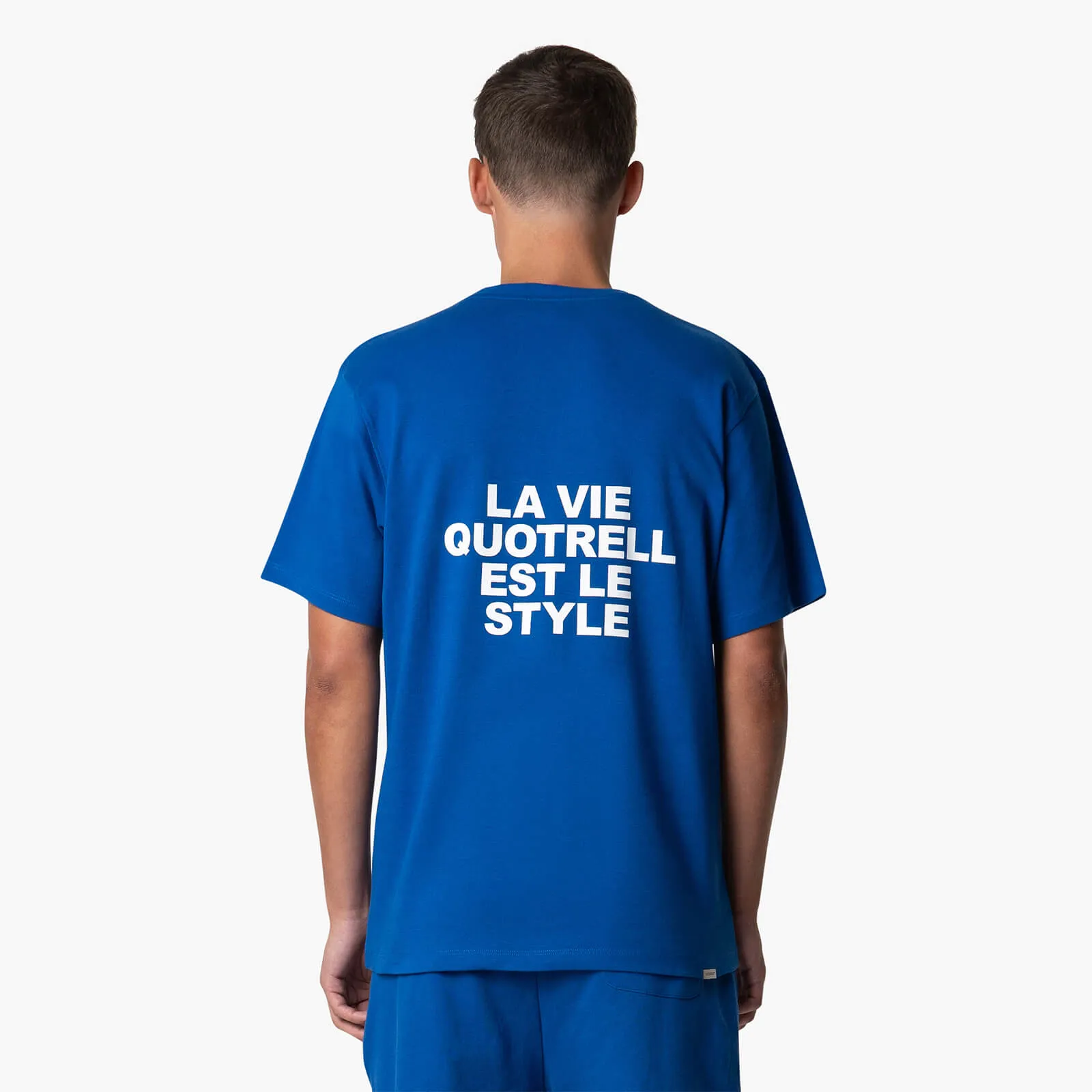 LA VIE T-SHIRT | COBALT/WHITE
