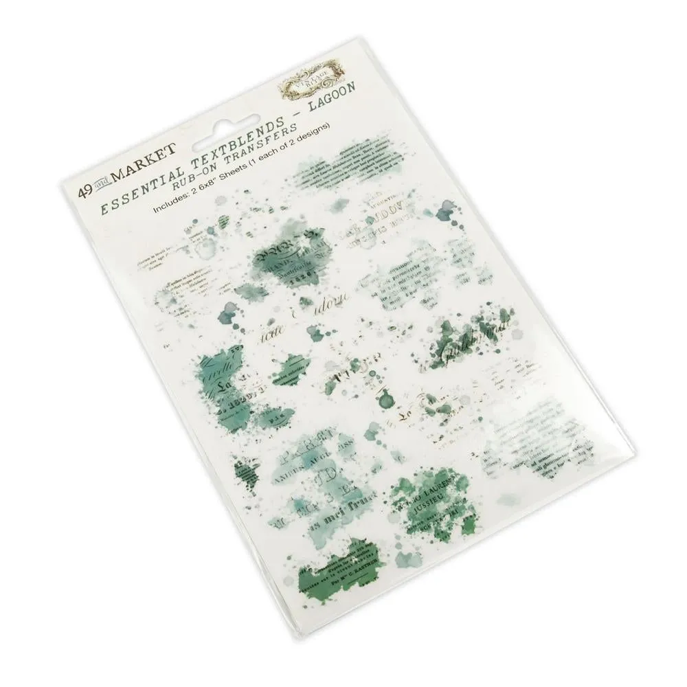 Lagoon - Essential Textblends Rub-On Transfers by 49 & Market