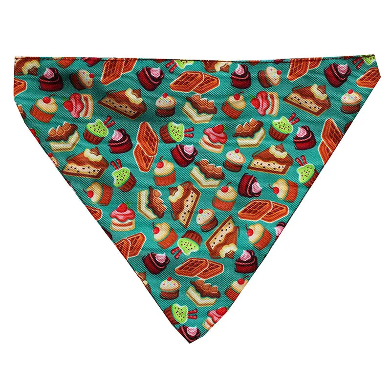 Lana Paws Dessert Factory Adjustable Dog Bandana/Scarf, Multi-coloured