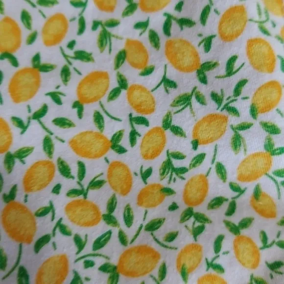 Lands End Lemon Print‎ Mid Rise Shorts