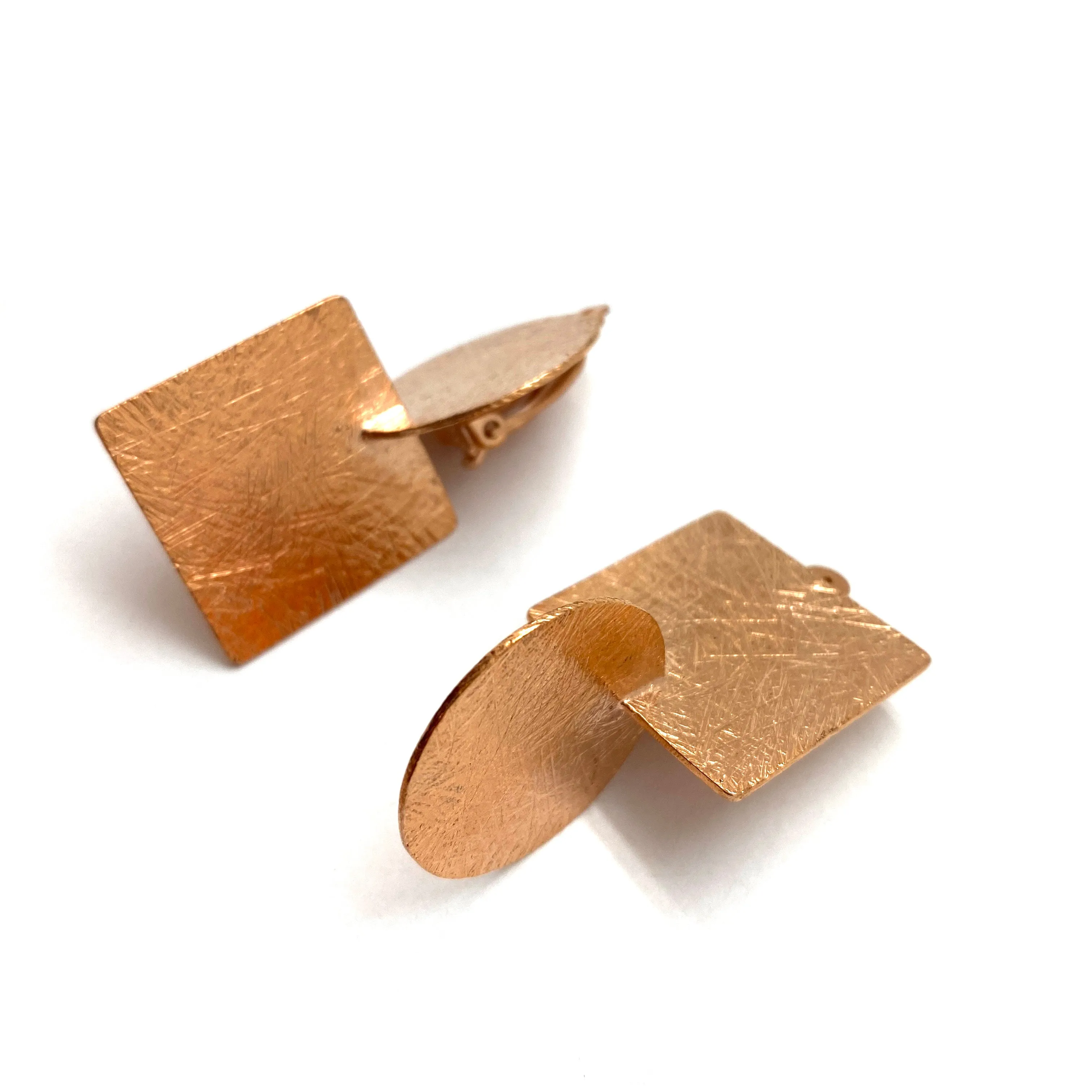 Large Axis Clip-ons - Rose Gold Vermeil