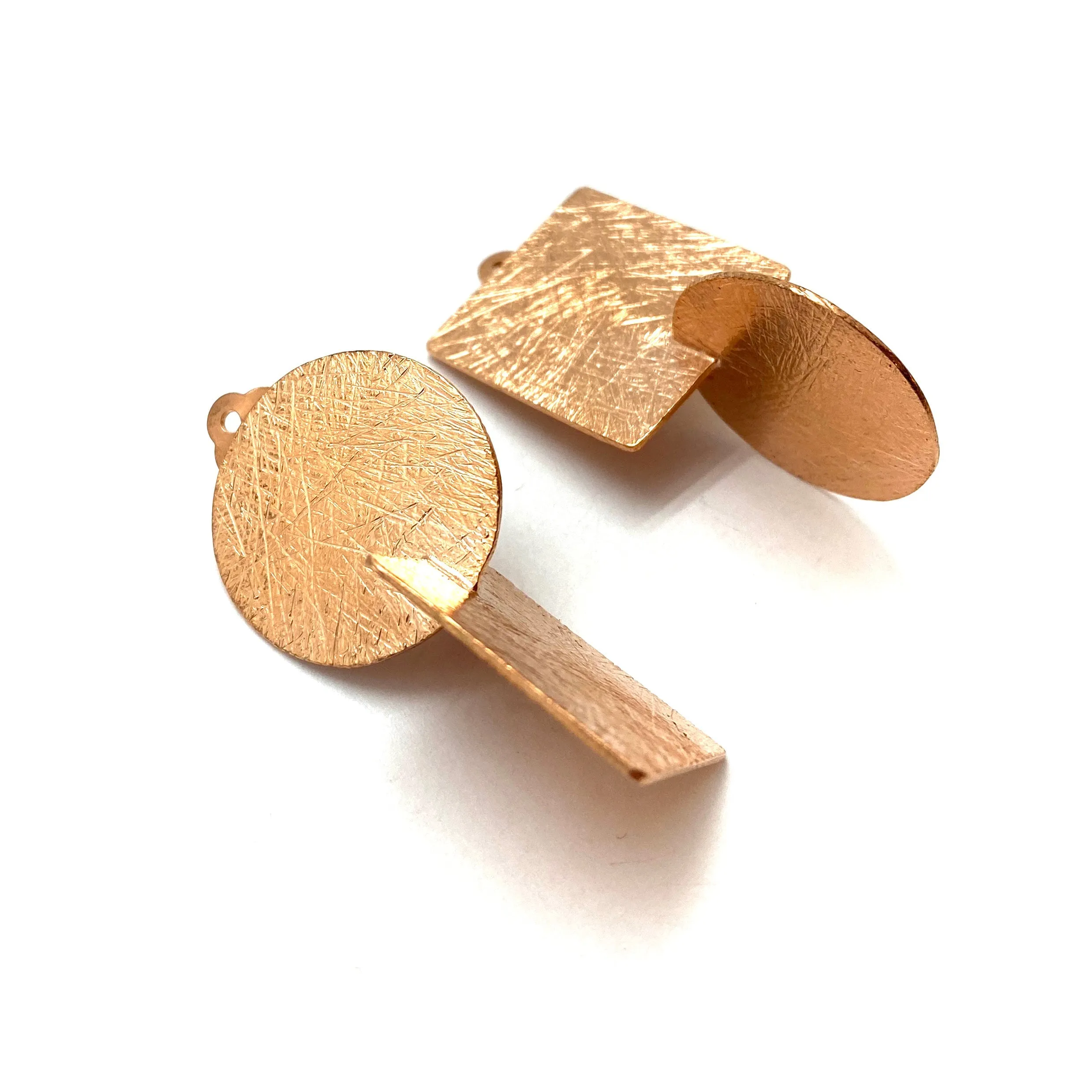 Large Axis Clip-ons - Rose Gold Vermeil
