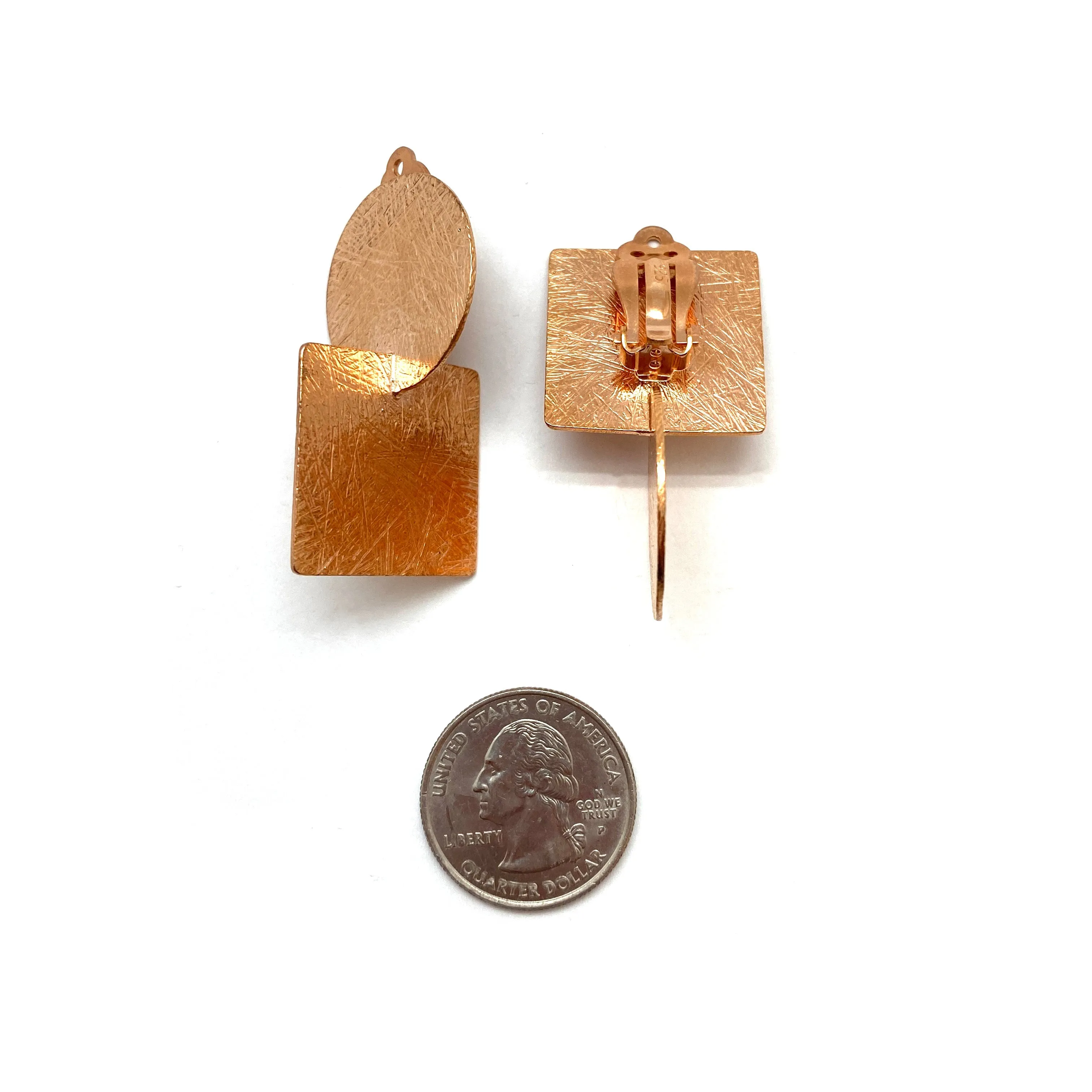 Large Axis Clip-ons - Rose Gold Vermeil