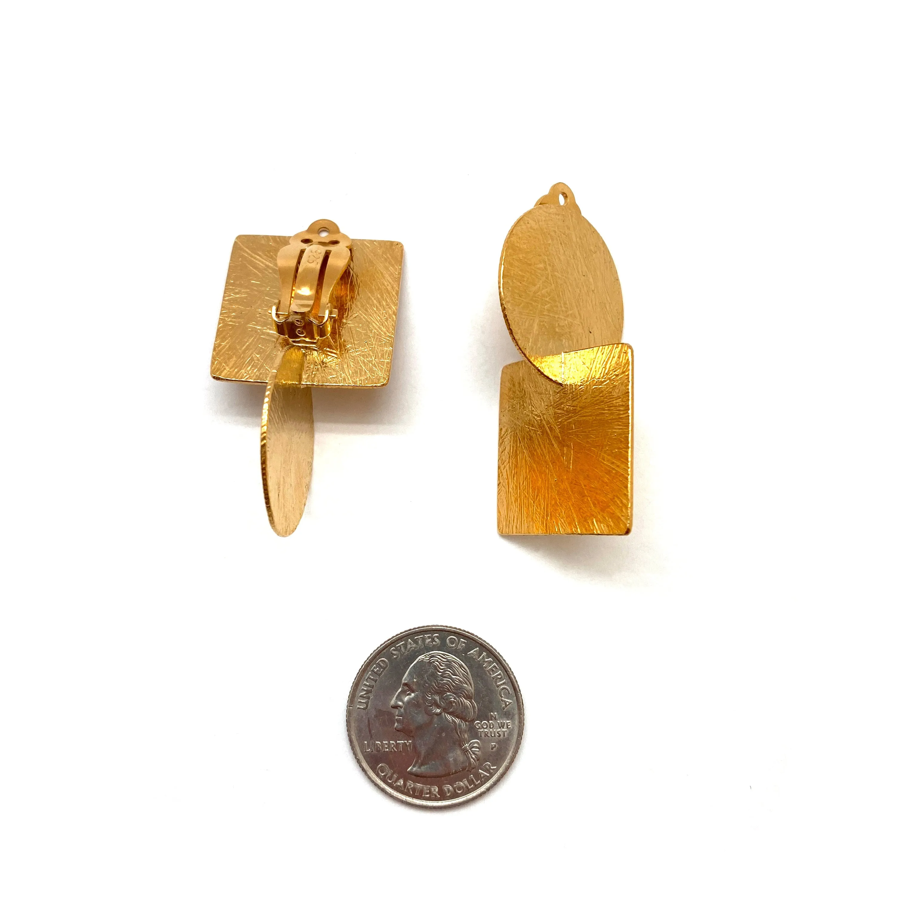 Large Axis Clip-ons - Yellow Gold Vermeil