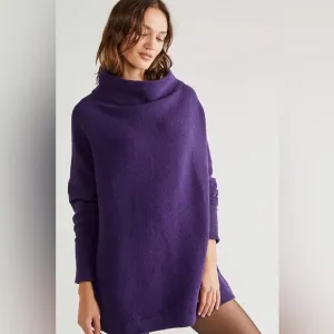 🎉LAST PIECE🎉Free People Ottoman Slouchy Tunic Sweater Gothis Grape