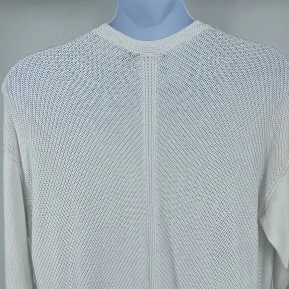 Lauren Ralph Lauren Open-Front Knit Cardigan White Plus Size 2X Layering Basics