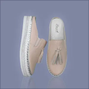 Lav-Ish Leather Slides with Tassel