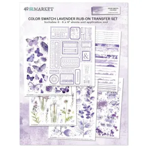 Lavender - Colour Swatch Rub Ons 49 & Market