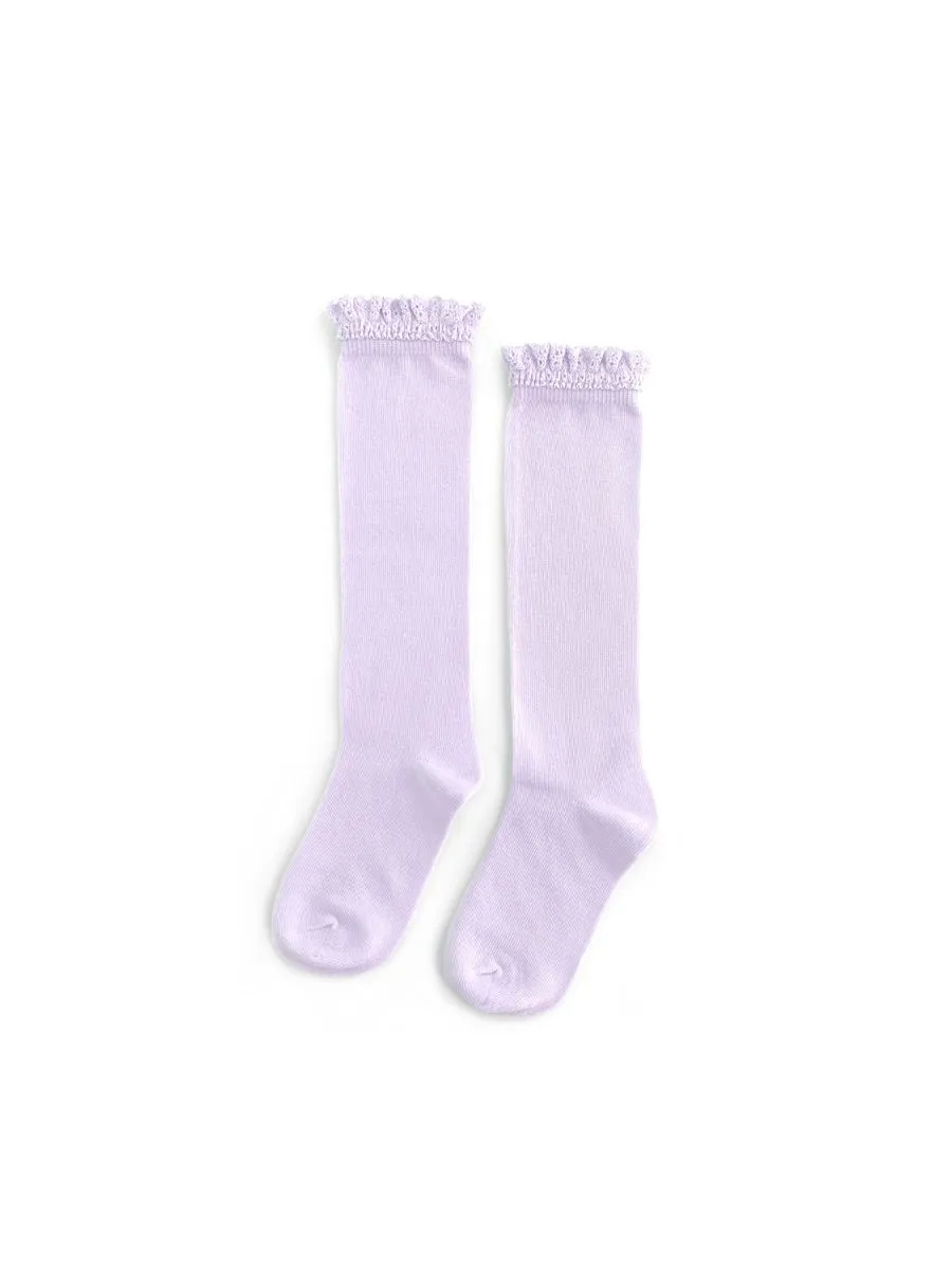 Lavender Lace Top Knee  Highs
