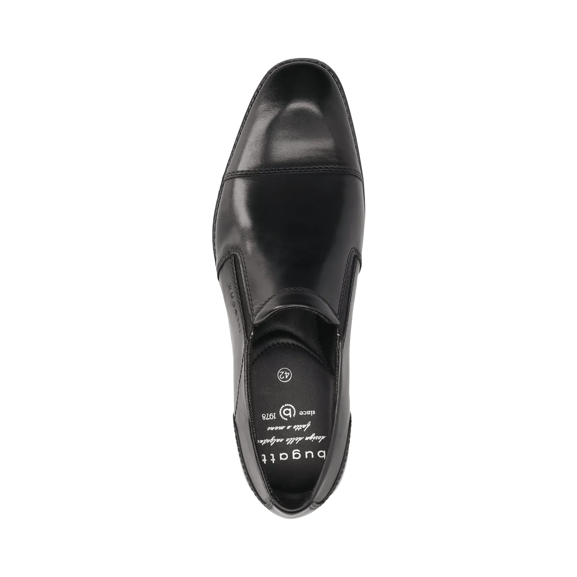 Leder Slip on schwarz