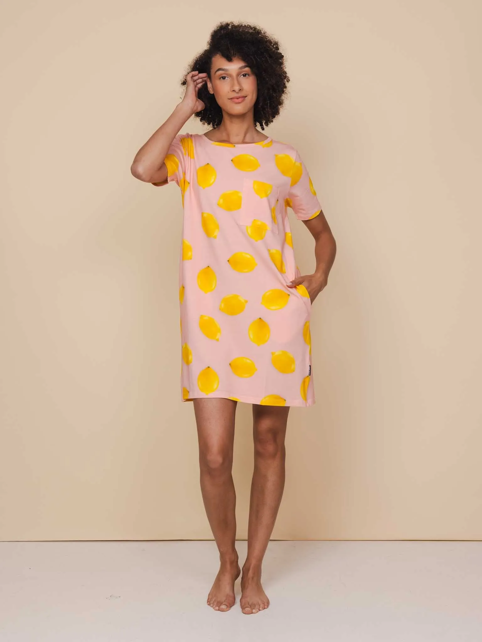 Lemon T-shirt Dress Dames