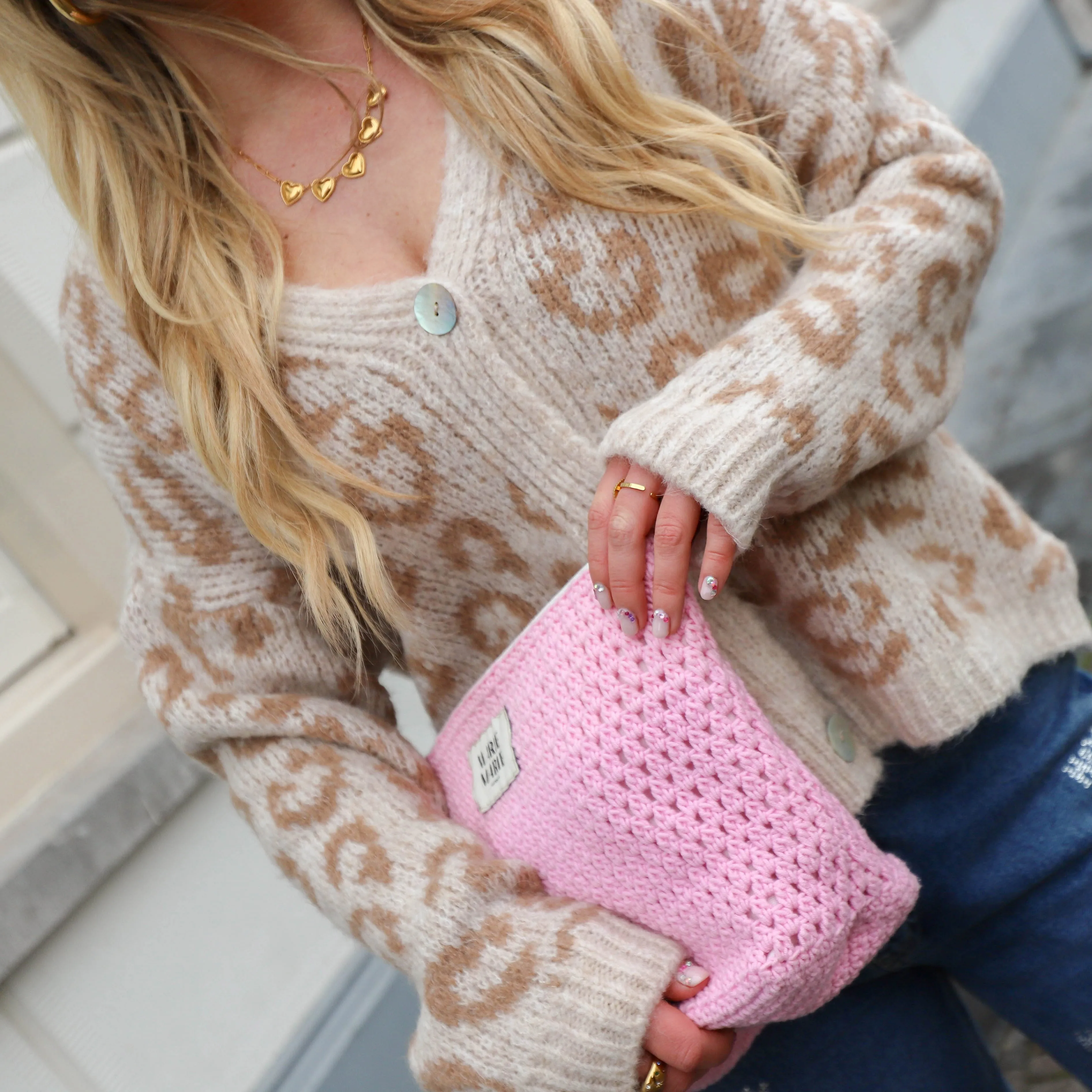 Leo cardigan sand