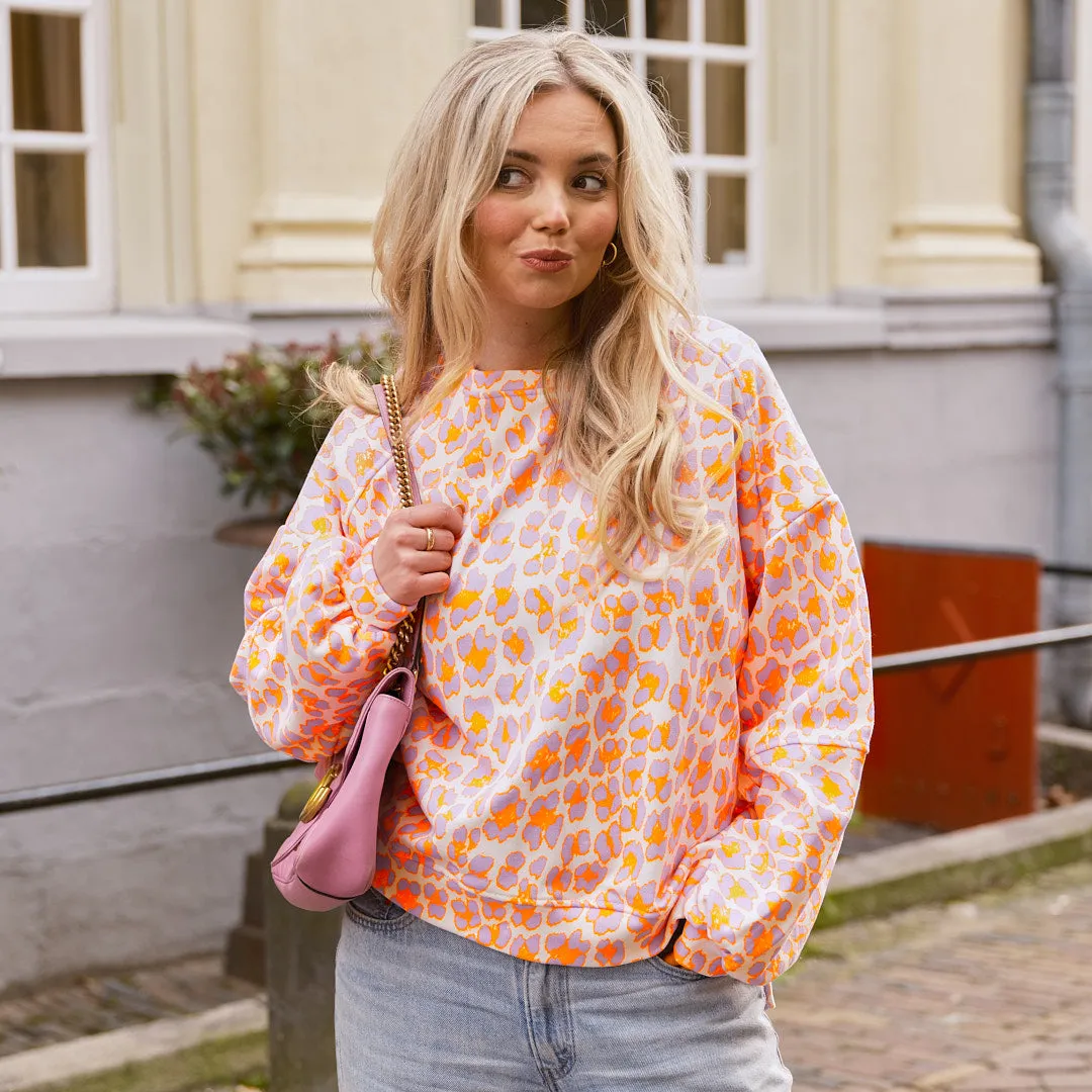 Leo sweater lila mix