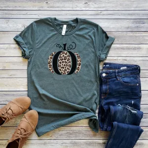 LEOPARD PRINT PUMPKIN TEE