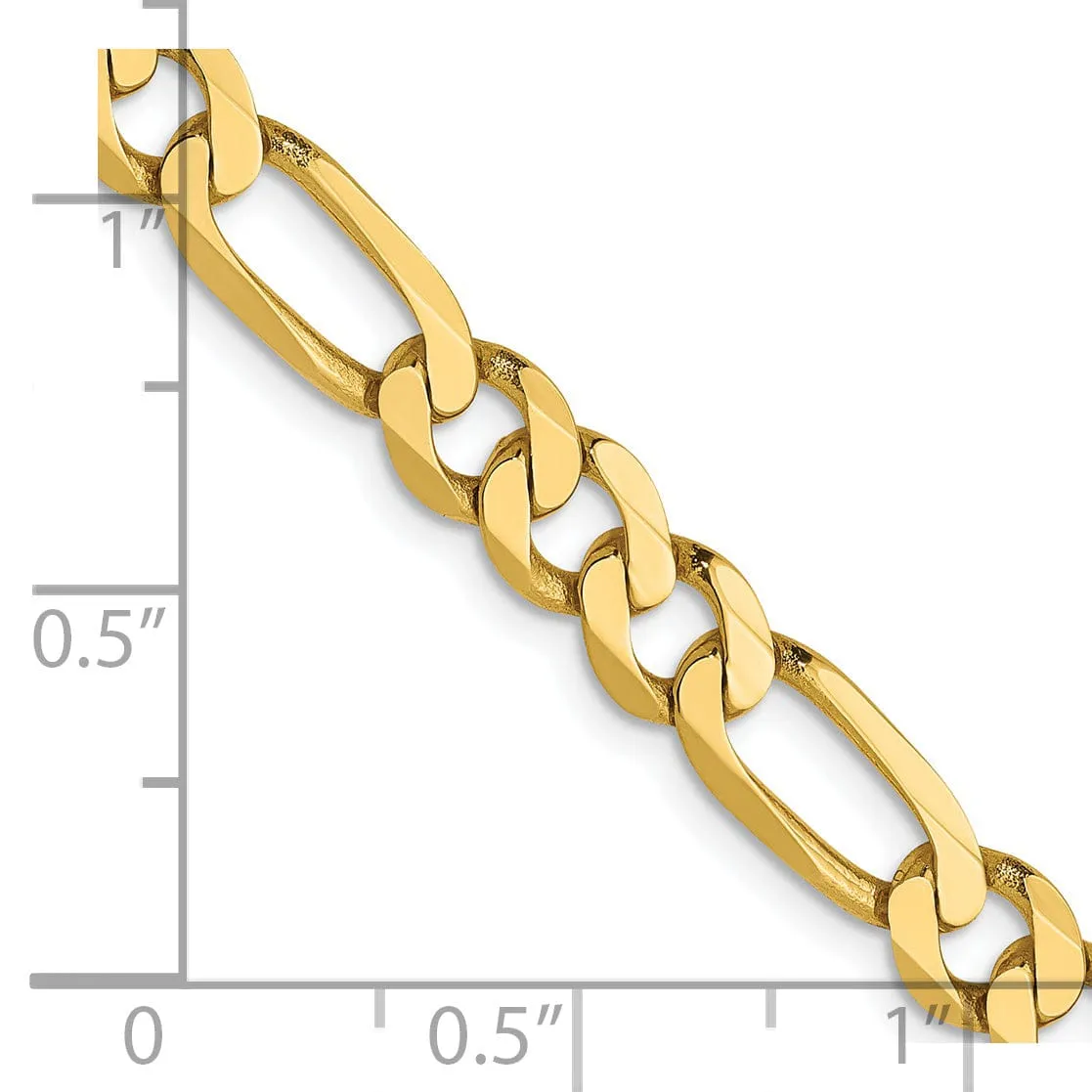 Leslie 14k Yellow Gold 5.25mm Flat Figaro Chain