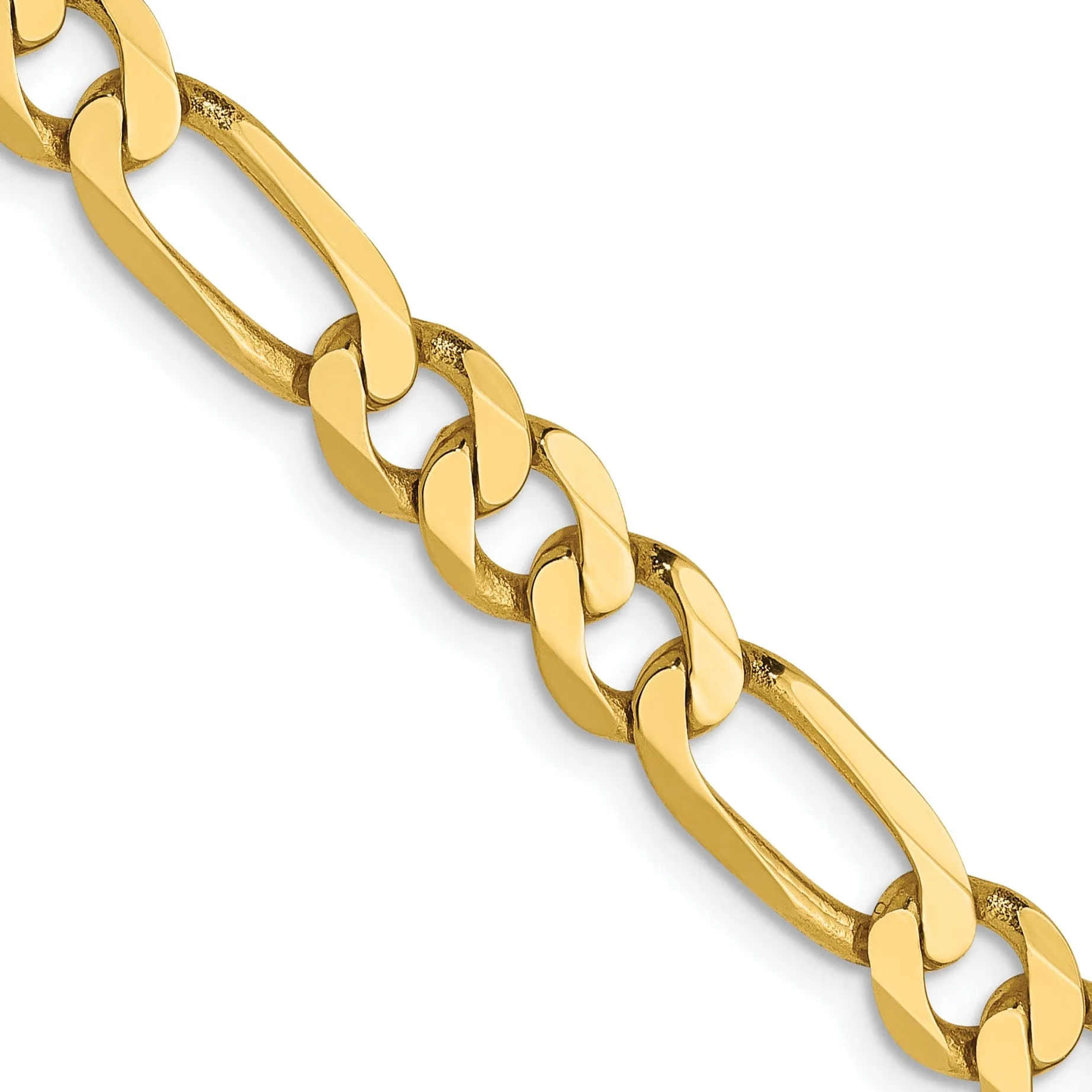 Leslie 14k Yellow Gold 5.25mm Flat Figaro Chain