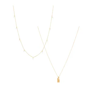 Letter Necklace Bundle - Gold