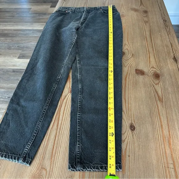 LEVI’S 551 RELAXED FIT TAPERED LEG BLACK JEANS DENIM HIGH WAIST VINTAGE SIZE 8
