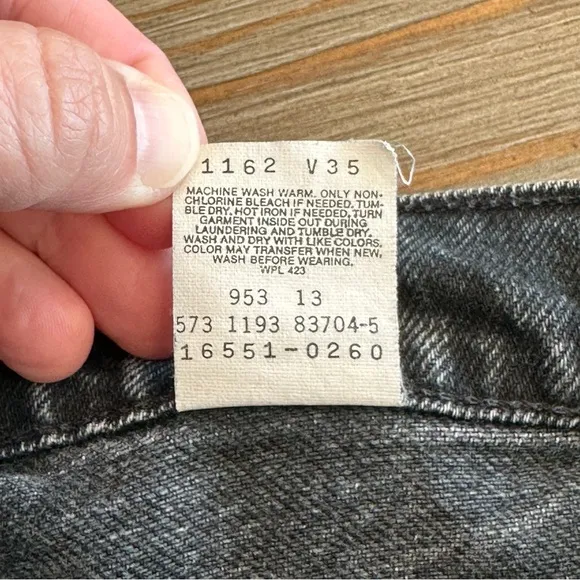 LEVI’S 551 RELAXED FIT TAPERED LEG BLACK JEANS DENIM HIGH WAIST VINTAGE SIZE 8